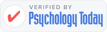 Psychology Today verified therapist logo
